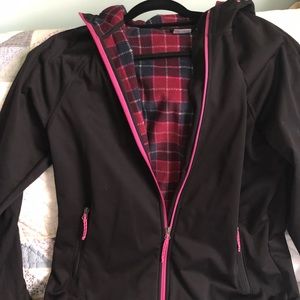 Spring jacket with lightweight fleece lining